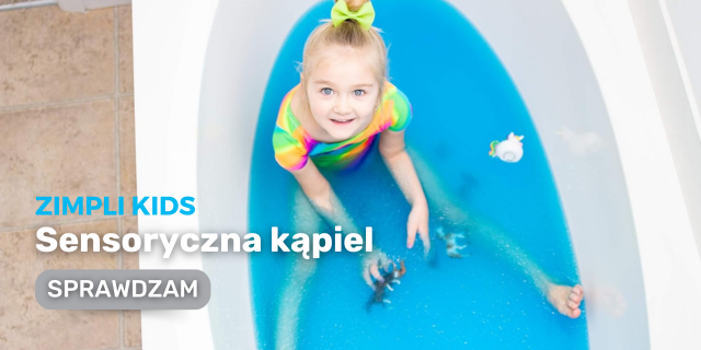 Sensoryczna kąpiel dziecka z marką Zimpli Kids