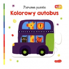 Książka "Pierwsze puzzle. Kolorowy autobus" wydawnictwo Harperkids