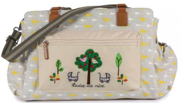 Torba Pink Lining - Twins Bag Garden Birds