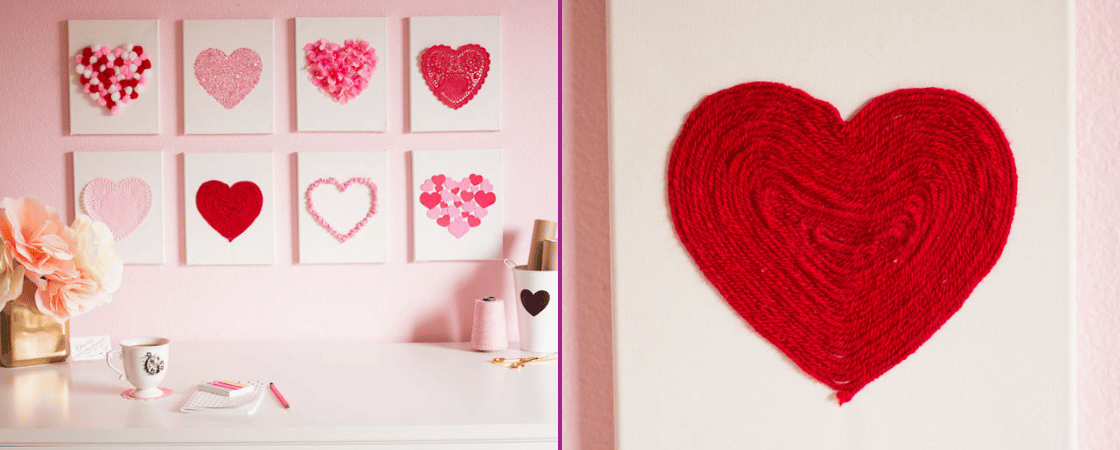 Walentynki prezent DIY obrazki z sercami