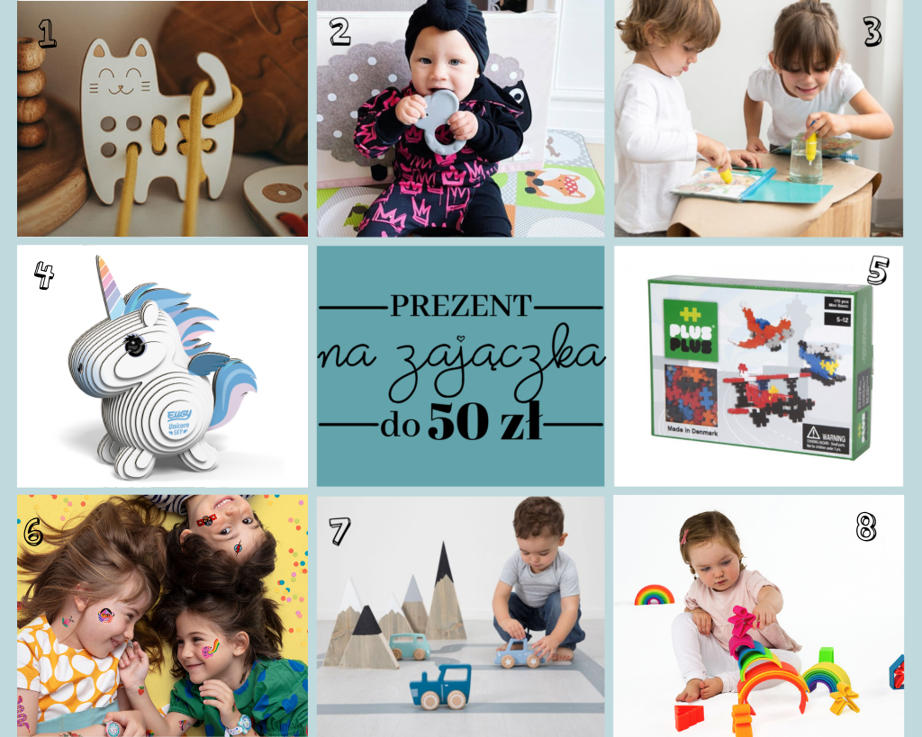 pomysly na prezenty na zajaczka do 50 zl