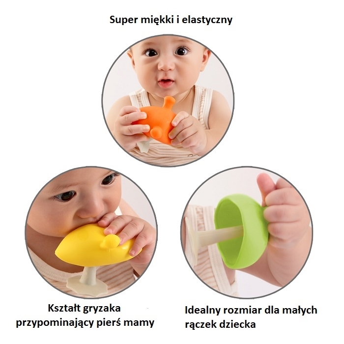 zabawki dla niemowlaka gryzak mombella
