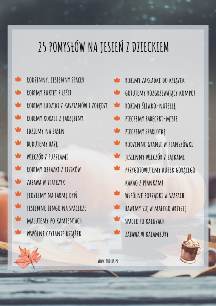 25 pomyslow na jesien