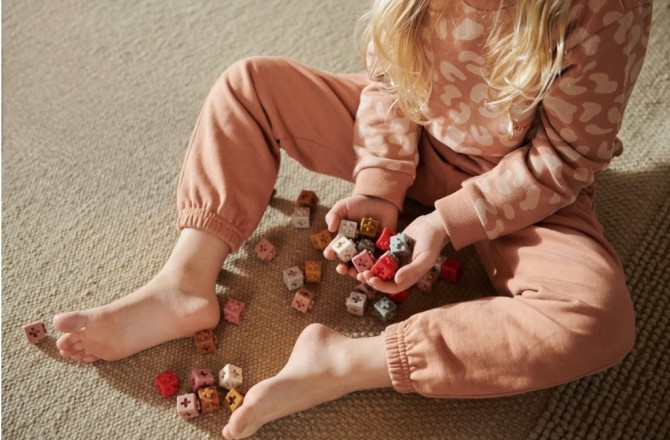 Silikonowe klocki Liewood - Dusty raspberry multi mix 50 szt.