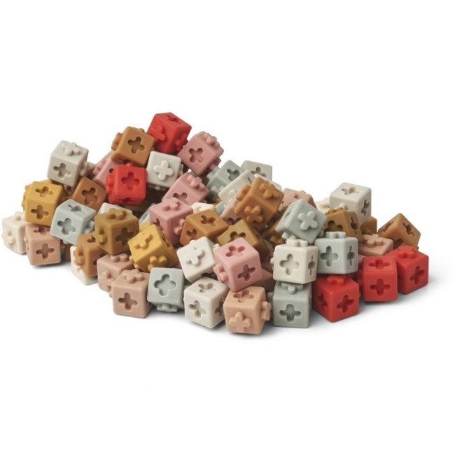 Silikonowe klocki Liewood - Dusty raspberry multi mix 100 szt.