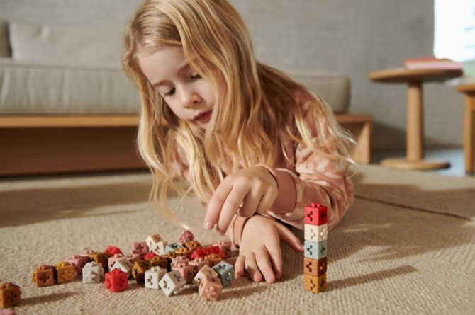 Silikonowe klocki Liewood - Dusty raspberry multi mix 100 szt.