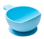 Miska silikonowa z przyssawką i uchwytem Nana's Manners - Blue