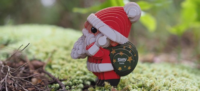 Eko Układanka 3D Eugy - Święty Mikołaj