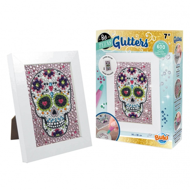 Mozaiki z kryształków Buki - Meksykańska czaszka