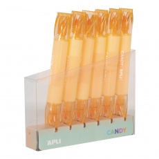 Marker fluorescencyjny z podwójną końcówką Apli Kids - Candy Pomarańczowy