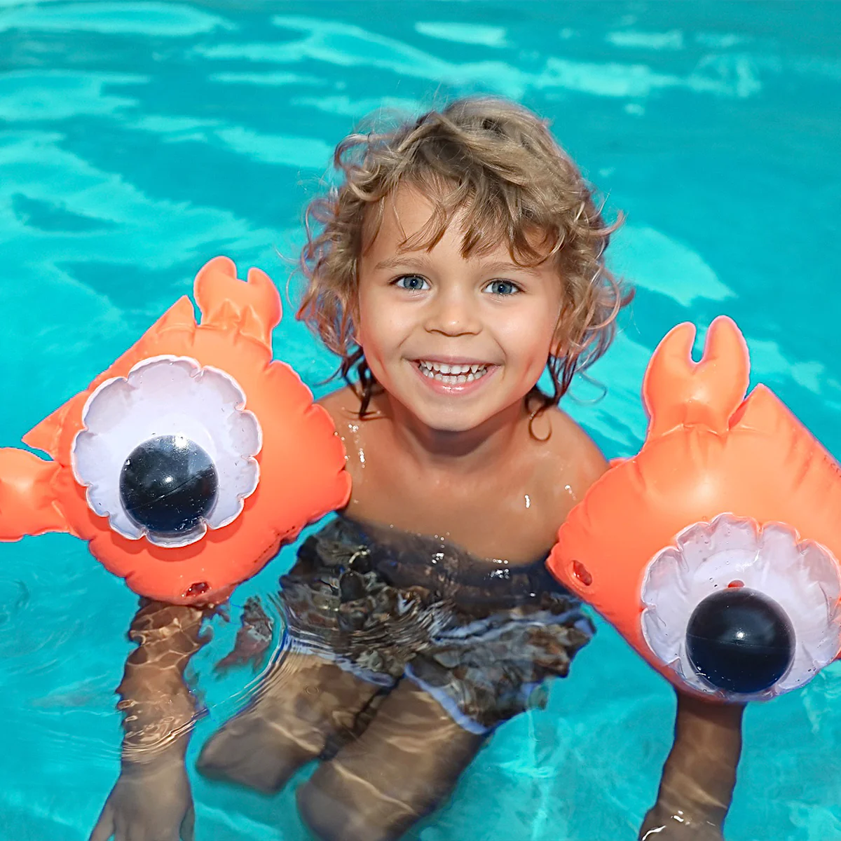 Rękawki do pływania Sunnylife - Sonny the Sea Creature Neon Orange