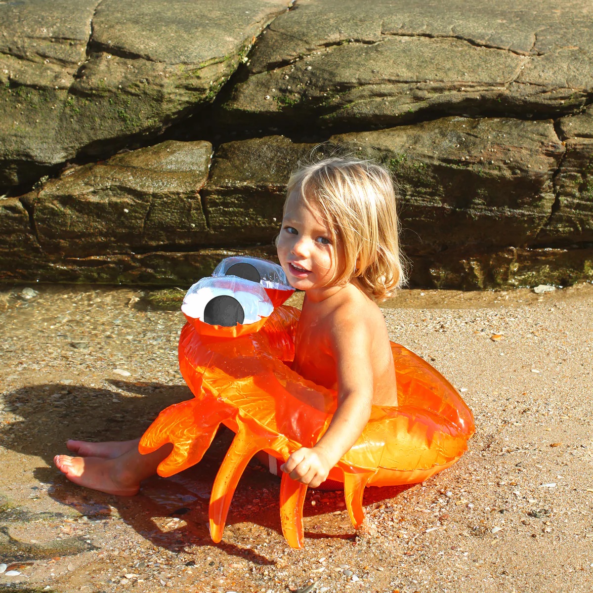 Mini koło do pływania Sunnylife - Sonny the Sea Creature Neon Orange