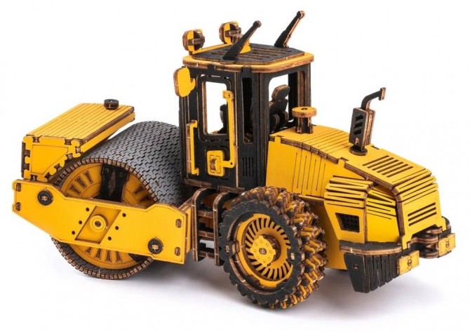 Drewniane puzzle 3D Robotime - Walec drogowy