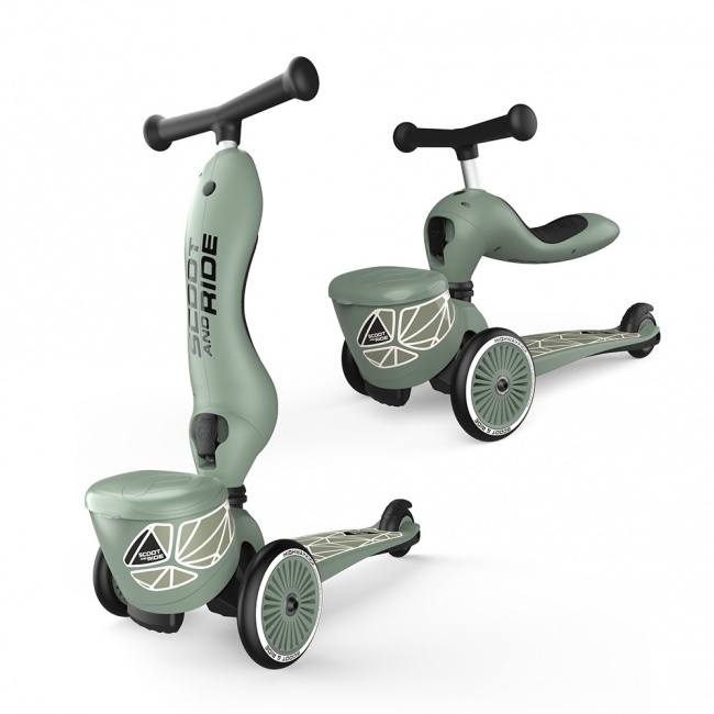 Hulajnoga i rowerek 2w1 Highwaykick 1 Lifestyle SCOOTANDRIDE 1-5 lat - Green Lines