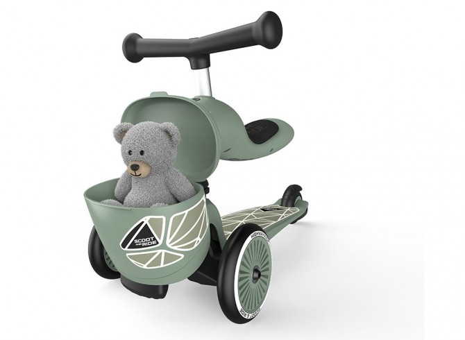 Hulajnoga i rowerek 2w1 Highwaykick 1 Lifestyle SCOOTANDRIDE 1-5 lat - Green Lines