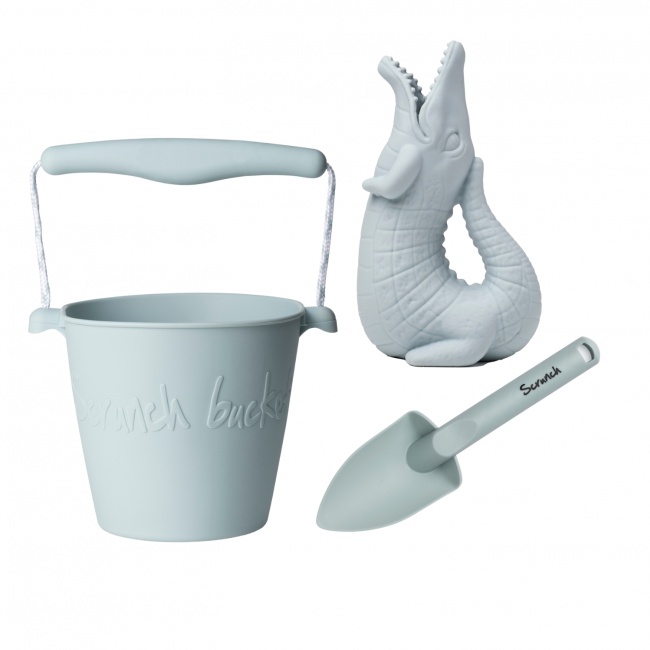 Zestaw zabawek do piasku Scrunch z konewką - Błękitny