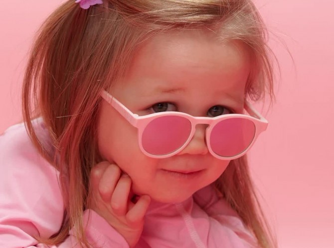 Okularki przeciwsłoneczne z polaryzacją Keyholle Babiators od 3 do 5 lat - Pretty in Pink