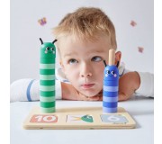 Drewniana układanka matematyczna Janod - Komponowanie i porównywanie liczb 3+