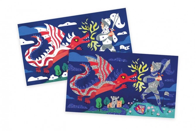 Zestaw kreatywny brokat Janod - Bohaterowie 6+