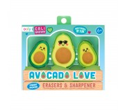 Zestaw dwóch gumek z temperówką Ooly - Awokado