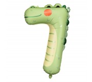 Balon foliowy Party Deco 85 cm - Cyfra 7 Krokodyl
