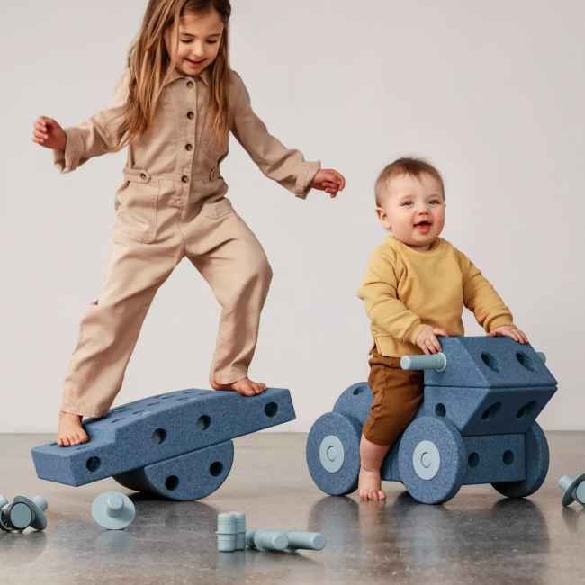 Kreatywne klocki rozwijające motorykę dużą Dreamer set MODU - niebieski 25w1