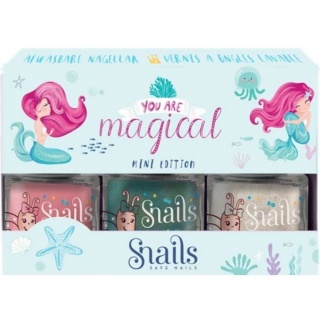 Zestaw 3 lakierów do paznokci dla dzieci Snails Mini - Mermaid Edycja Specjalna