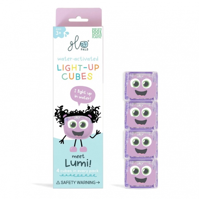 Kostki sensoryczne świecące w wodzie Lumi Glo Pals - fioletowe