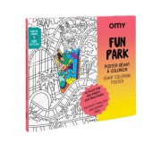 Gigantyczna kolorowanka OMY - Park rozrywki 100x70 cm