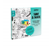 Gigantyczna kolorowanka OMY - Surf & Skate 100x70 cm