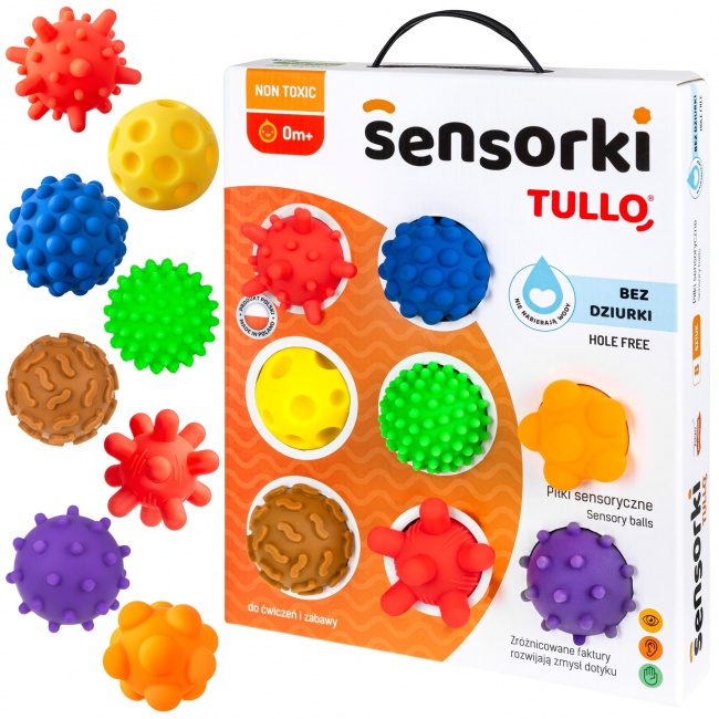 Piłeczki sensoryczne 8 szt Tullo - Sensorki Bez dziurki