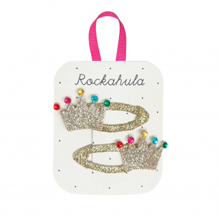 Spinki do włosów Rockahula Kids - Glitter Crown Clips