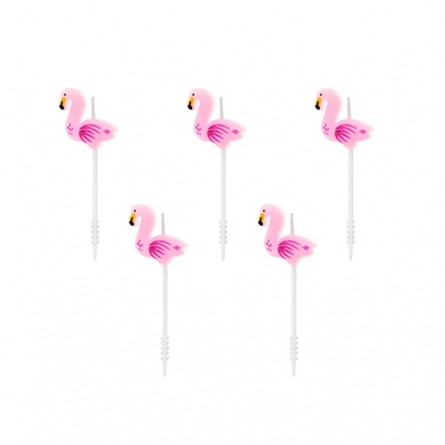Świeczki urodzinowe Party Deco - flamingi