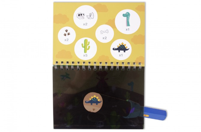 Książeczka z magiczną latarką Apli Kids - Dinozaury