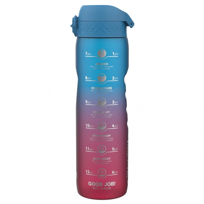 Butelka do picia 1000 ml ION8 - Motivator Gradient Blue/Pink