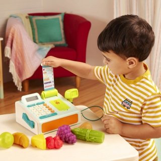 Kasa fiskalna ze skanerem i czytnikiem kart płatniczych B. Toys - Mini Cashier Playset