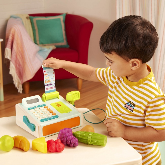 Kasa fiskalna ze skanerem i czytnikiem kart płatniczych B. Toys - Mini Cashier Playset