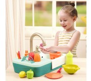 Zlew z działającym kranem i akcesoriami B. Toys - Splash-n-Scrub Sink