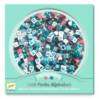 Zestaw do tworzenia biżuterii Djeco - Srebrne literki