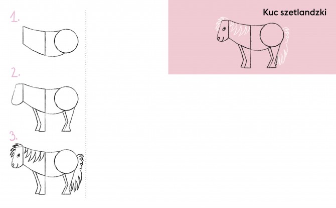 Książka "Umiem rysować konie, kucyki i jednorożce" Wydawnictwo Kropka