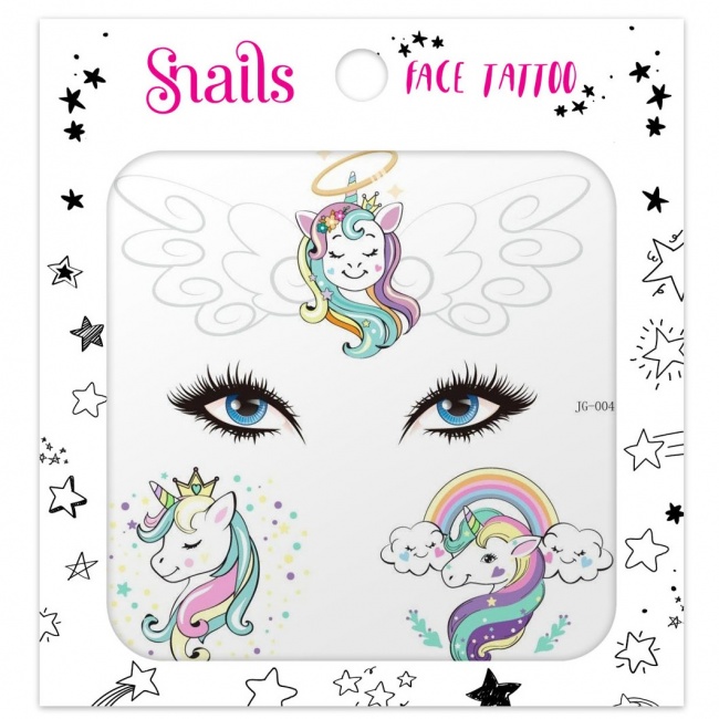 Naklejki na twarz Face Tattoo Snails - Unicorn Star