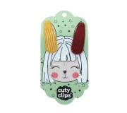 Spinki do włosów Cuty Clips Snails - Bunny Ears Yellow-Red