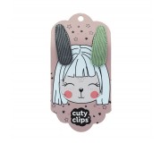 Spinki do włosów Cuty Clips Snails - Bunny Ears Grey-Green
