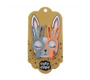 Spinki do włosów Cuty Clips Snails - Bunny Eyes Grey-Orange