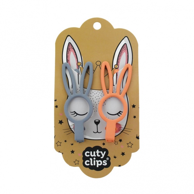Spinki do włosów Cuty Clips Snails - Bunny Eyes Grey-Orange