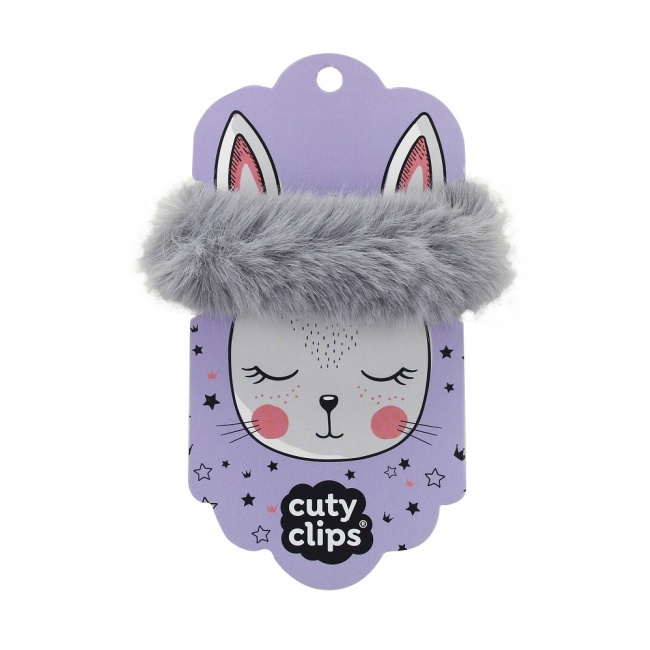 Gumka do włosów Cuty Clips Snails - Fluffy Bunny Grey