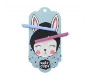 Spinki do włosów Cuty Clips Snails - Moon Rabbit Blue-Pink