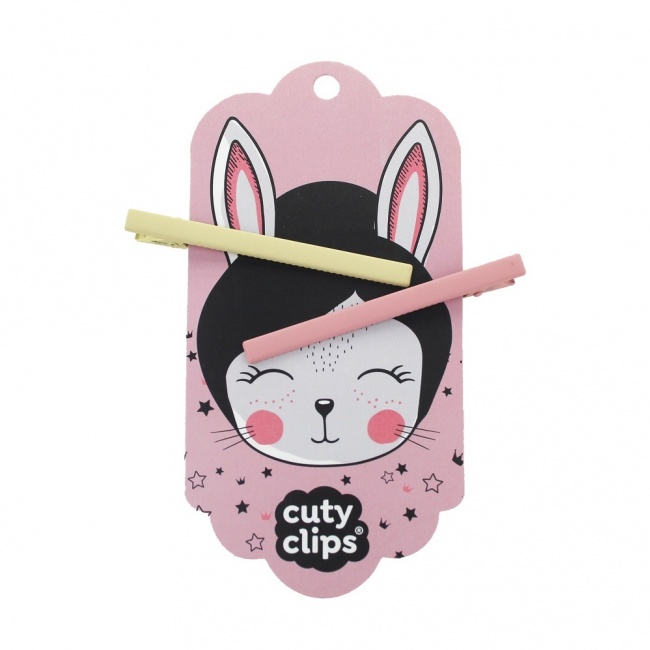 Spinki do włosów Cuty Clips Snails - Moon Rabbit Yellow-Pink