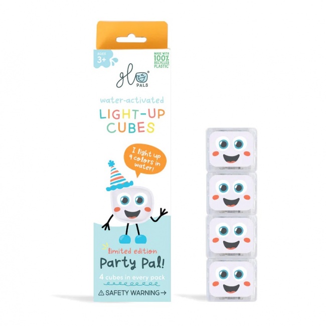 Kostki sensoryczne świecące w wodzie Party Pal Glo Pals - wielokolorowe