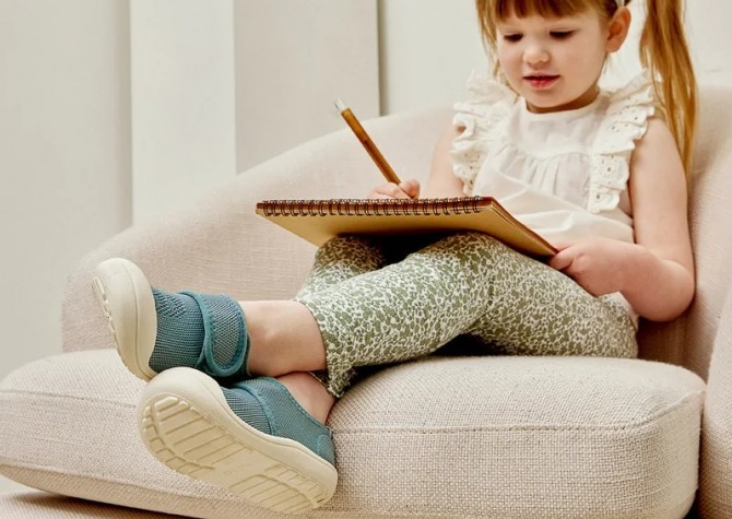 Buciki dziecięce Attipas - Knit Sneakers Blue 24